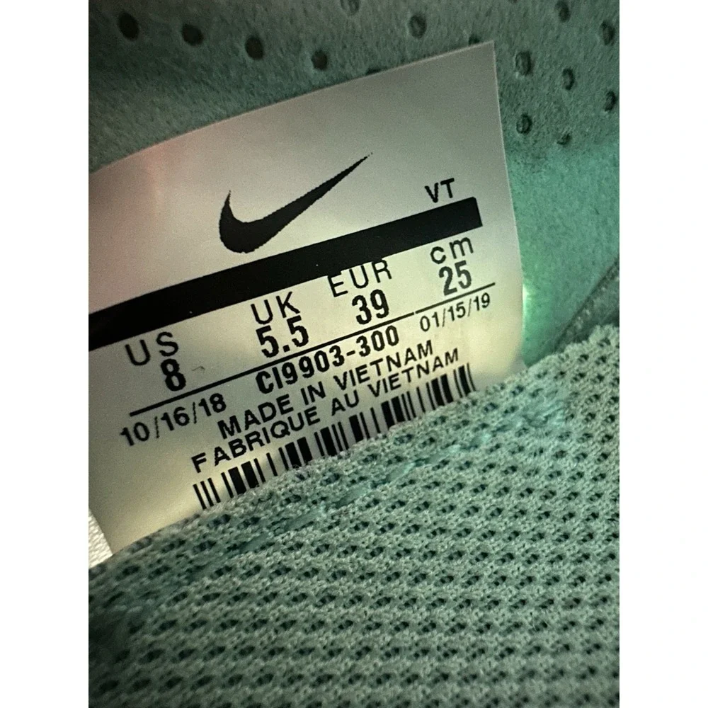 Nike Air VaporMax 2019 Teal Tint Tropical Twist Green CI9903-300 Women's Size 8
